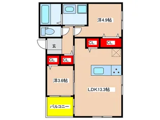 ABITARE CASA【3階】の間取り