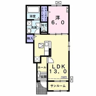 グローブ A【1階】の間取り