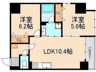 セレーノ六町【5階】の間取り