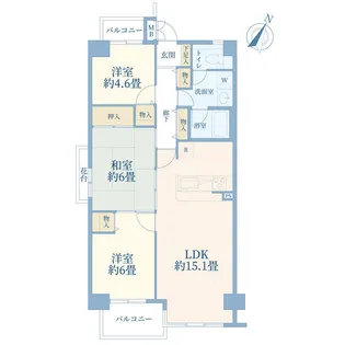 メゾン・グランディール【5階】の間取り