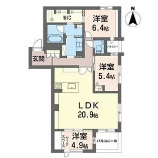 リオリエントプレミアス【4階】の間取り