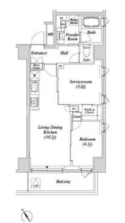 カーサスプレンディッド小石川【4階】の間取り