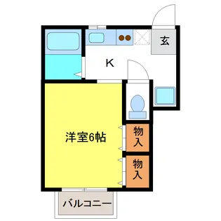 プチパレス銀杏【1階】の間取り