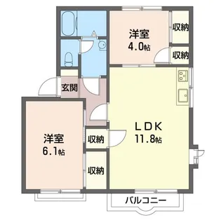 マロンクレストII【2階】の間取り