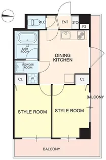 カレススタイル多摩川【3階】の間取り