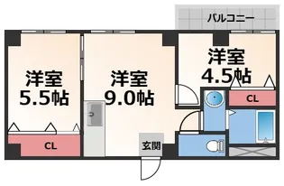 サンライフ小阪【4階】の間取り