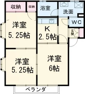シルクヒルズA【1階】の間取り