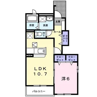 フィオーレS II【1階】の間取り