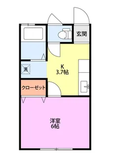 コーポ西千手【2階】の間取り