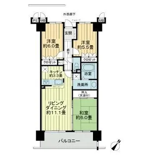 サーパス塩冶町【5階】の間取り