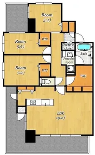 エイルマンション藤崎宮前【4階】の間取り