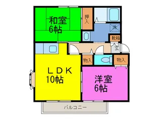 サンガーデンフクダB棟【2階】の間取り