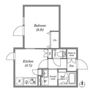LEGALAND神楽坂 リーガランド神楽坂【4階】の間取り