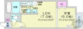 パークヒルズ中央411【10階】の間取り