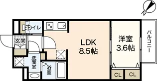 セブンプロート庚午【3階】の間取り