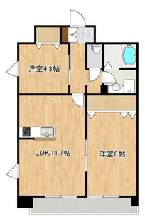 クロノス38花立【8階】の間取り