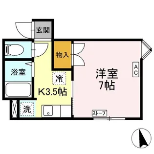メイユール北都【1階】の間取り