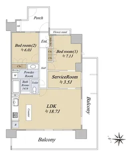 アンビックス町田フラックスステージ【10階】の間取り