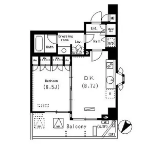 パークアクシス明治神宮前【5階】の間取り