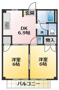 プリムローズ朝倉【2階】の間取り