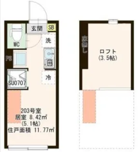 Savoir-faire 大島【2階】の間取り