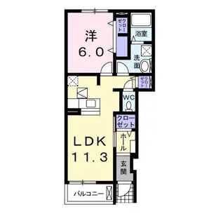 モデルノ I棟【1階】の間取り