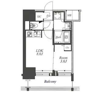 プレサンスレイズ千種今池II【6階】の間取り