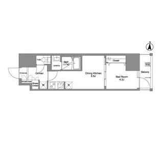 Daffitto錦糸町【6階】の間取り