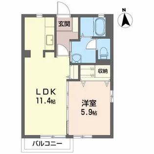 ルミエール【1階】の間取り