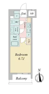 ドゥーエ蒲田【6階】の間取り