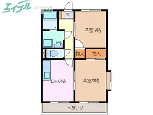 リンピアベルテ【2階】の間取り