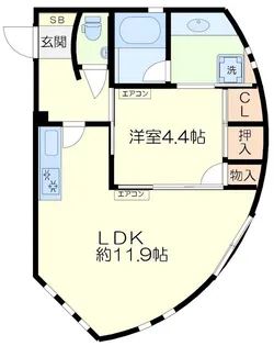 プルメリアガーデン【2階】の間取り