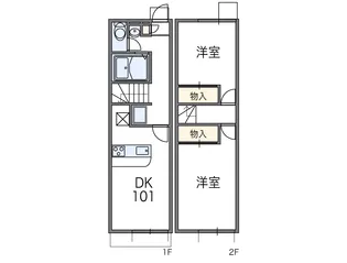 レオパレスラダックC【1階】の間取り