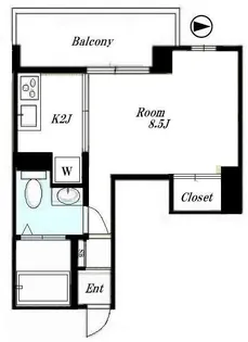 恵比寿パークハウス【5階】の間取り