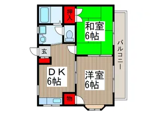 ハイツ光洋B【1階】の間取り