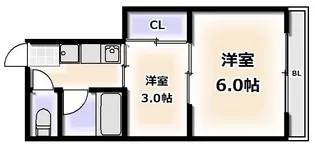 ハニーコーポ【1階】の間取り