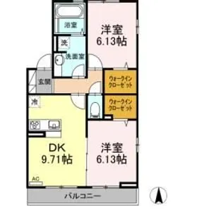 シャトレー【2階】の間取り