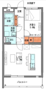 グランヴェルジュ【3階】の間取り