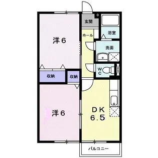 ヒューゲル悠【2階】の間取り