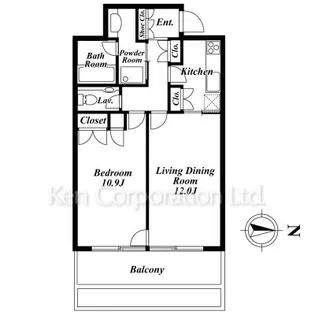 ピアシティ芝浦ハイツ【14階】の間取り