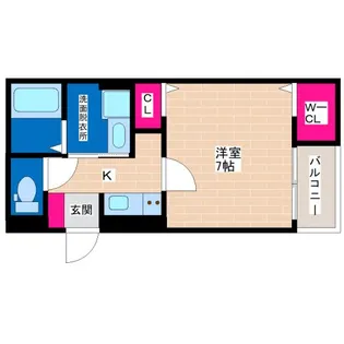 ヴェルメゾン加美東【1階】の間取り