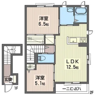 カロー C【2階】の間取り