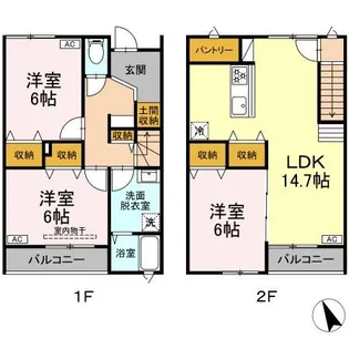 chez bonheur C/Dの間取り
