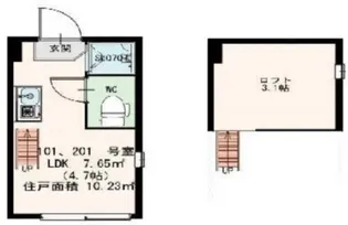 パークレジナス中野【1階】の間取り