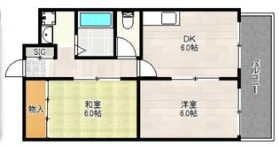 レクシア歌島【4階】の間取り