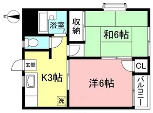 ハイツプリズムB【2階】の間取り