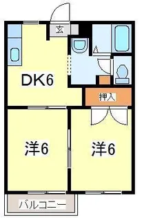 ベルメゾン【2階】の間取り