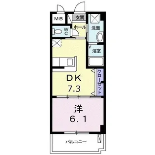 Take one【4階】の間取り