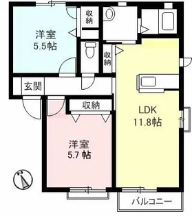 シャーメゾン国領 A棟【1階】の間取り