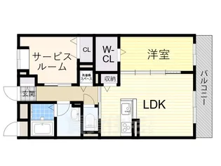エスペランス阿倍野【2階】の間取り